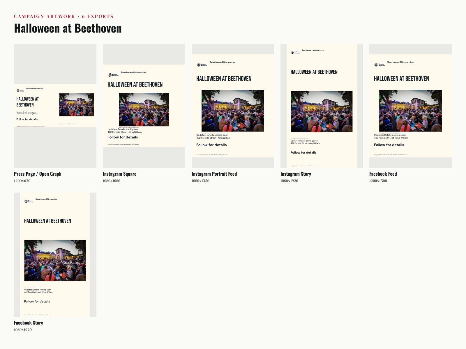 Campaign Contact Sheet proof
