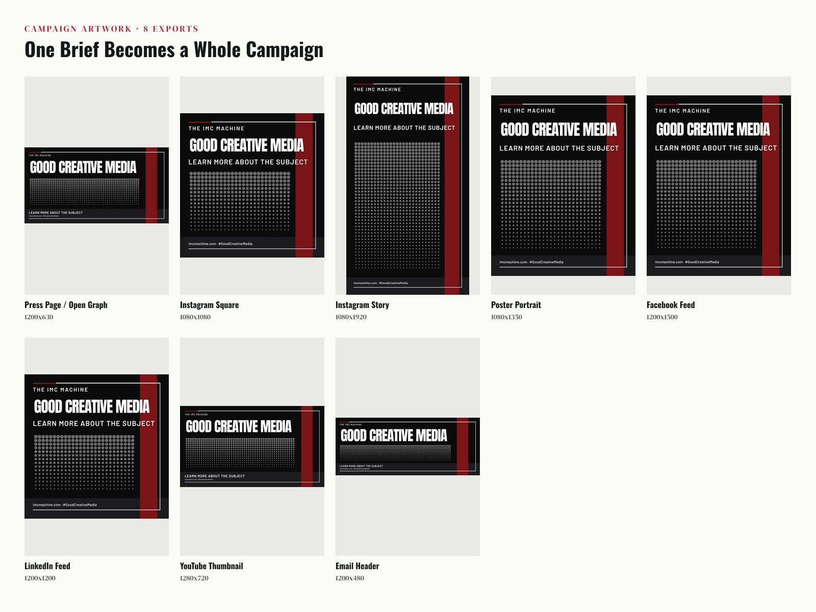 Campaign Contact Sheet proof