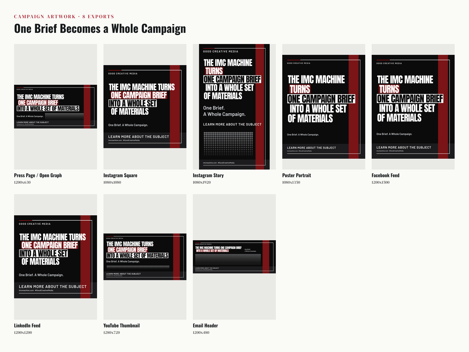 Campaign Contact Sheet proof