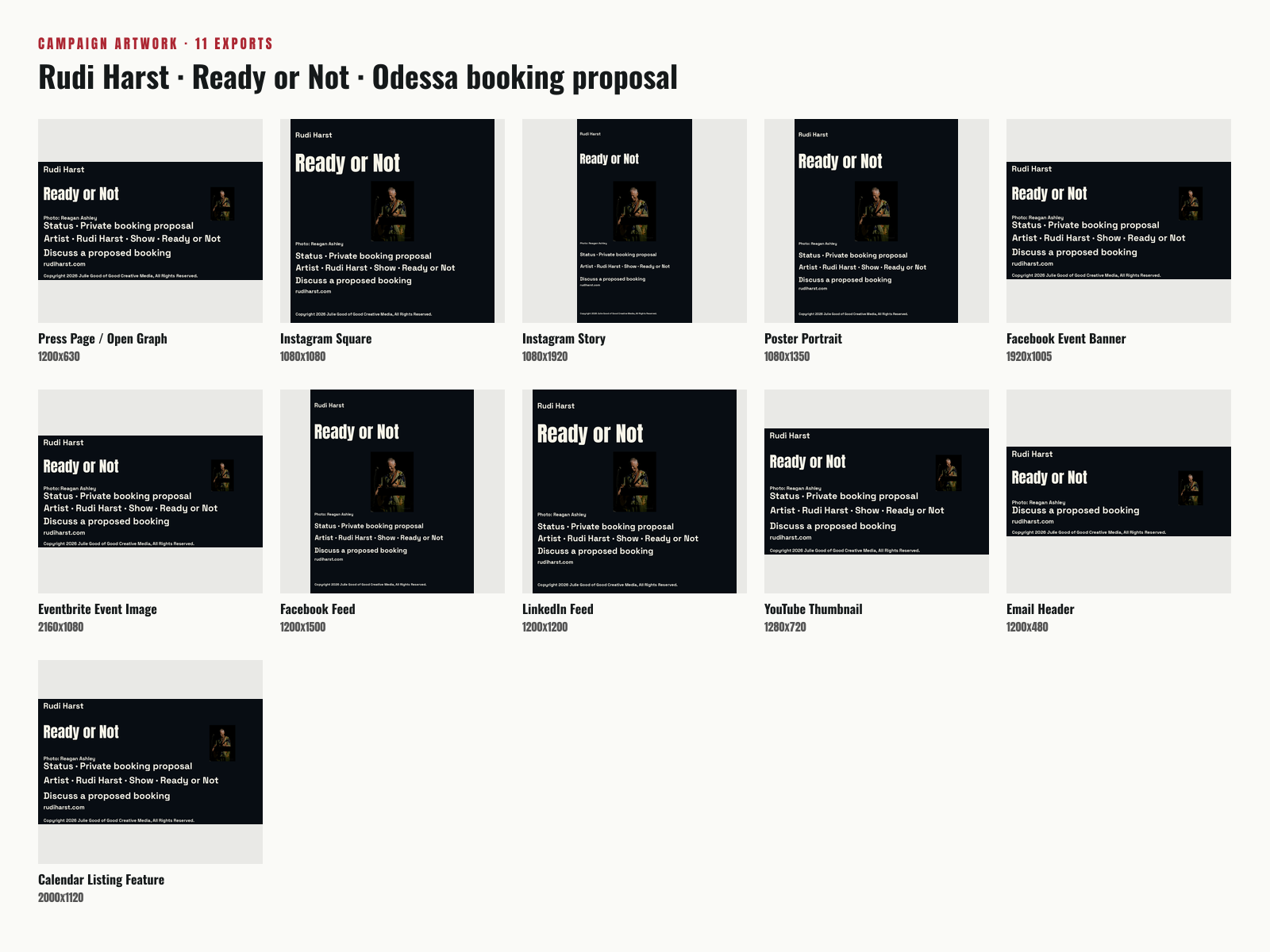 Campaign Contact Sheet proof